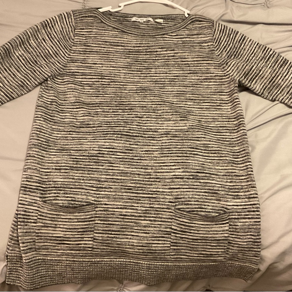 Eight Eight Eight Gray Striped Sweater